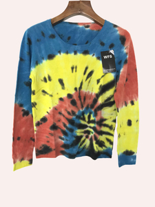 CASHMERE SWEATER WITH DAZZLING TIE-DYE