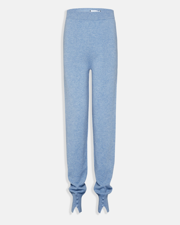 Women's blue cashmere jogger pants
