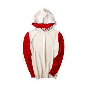 12GG PURE CASHMERE HOODIE IN CONTRAST COLORS