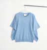 Women's Blue Butterfly Sleeve Cashmere Pullover