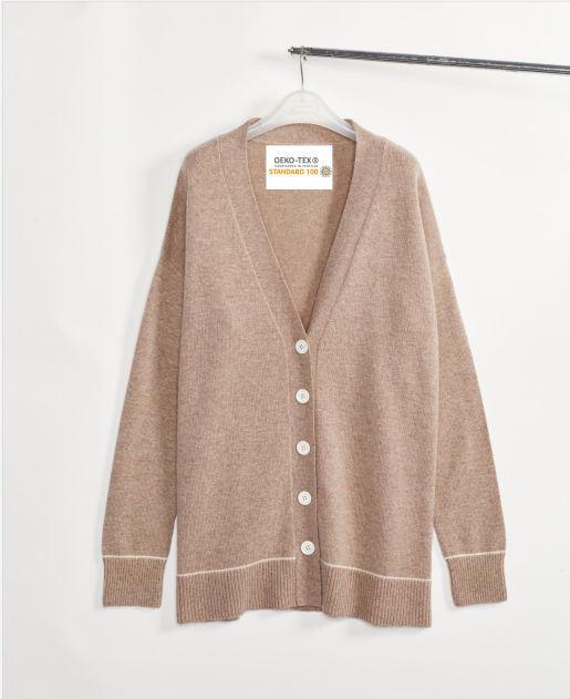 Cardigan cu nasturi &icirc;n față pentru femei 100% cașmir premium | Producător de tricotaje OEM