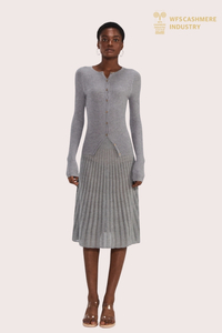 Luxe Shiny Silk Blended Knit Cardigan | Pengeluar OEM Ringan Premium