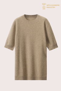 T-Shirt Leher Knit Crew Lelaki Premium | OEM Asas Tinggi