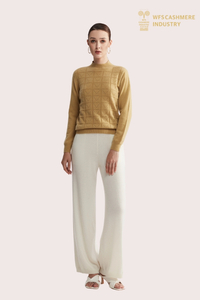 Sweater Jaring Cashmere Knit 3D Lancar | OEM lanjutan