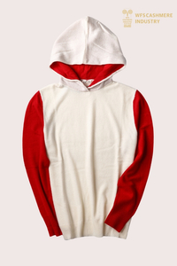 የፕሪሚየም ንፅፅር ቀለም Cashmere Hoodie | የቅንጦት ላውንጅ ልብስ OEM