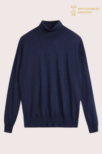 Pullover Leher Tinggi Bulu Merino Premium Lelaki | OEM pakaian rajut