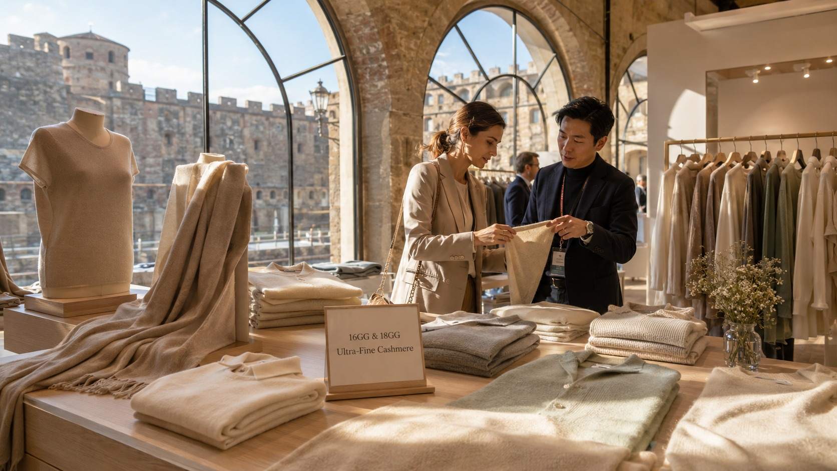 WFS Cashmere debutuje na Pitti Filati 2026: 16GG & 18GG Fine Knit Cashmere OEM pro luxusn&iacute; značky