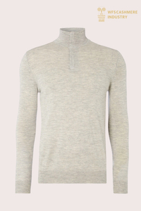Esmaklassiline meeste 16GG &uuml;lipeen meriinost k&otilde;rge kaelusega pullover