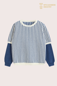 Paiste Paist&iacute; T&aacute;iplise Gorm do Bhuachaill&iacute; Cashmere Pullover | &Eacute;ada&iacute; Cniot&aacute;la Kids Intarsia OEM