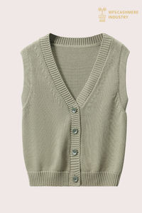 Premium strikvest med knap foran | &AElig;rmel&oslash;s cardigan OEM
