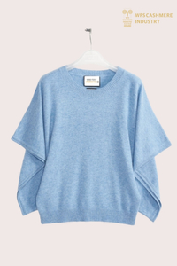 ፕሪሚየም ቢራቢሮ እጅጌ Cashmere Pullover | ጥሩ የተሳሰረ OEM