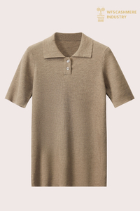 ပရီမီယံပေါ့ပါးသော Cashmere Blend Knit Polo | စမတ်-ပေါ့ပေါ့ပါးပါး OEM