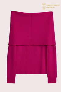 Premium Fold-Over Ribbet Off-Shoulder Sweater | RWS Strik OEM