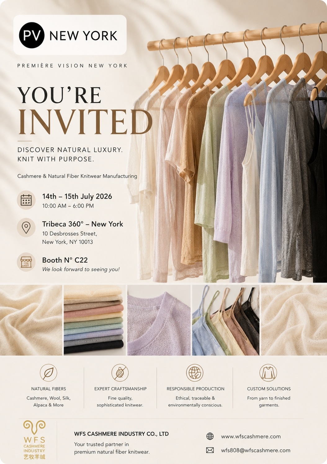 WFS Cashmere قادم إلى نيويورك - قابلنا في Premi&egrave;re Vision New York 2026
